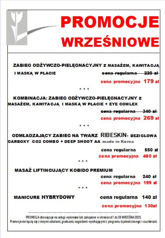 PROMOCJE WRZEŚNIOWE